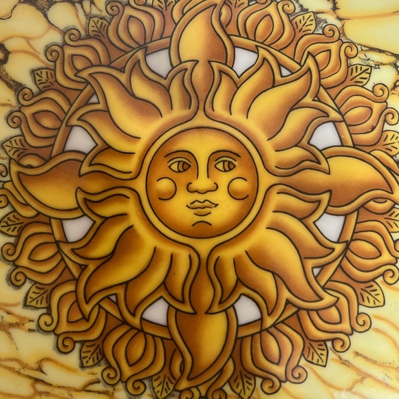 Hermes Soleil Blue Porcelain Tray / Vintage Ashtray with Sun Design - Picture 3 of 12